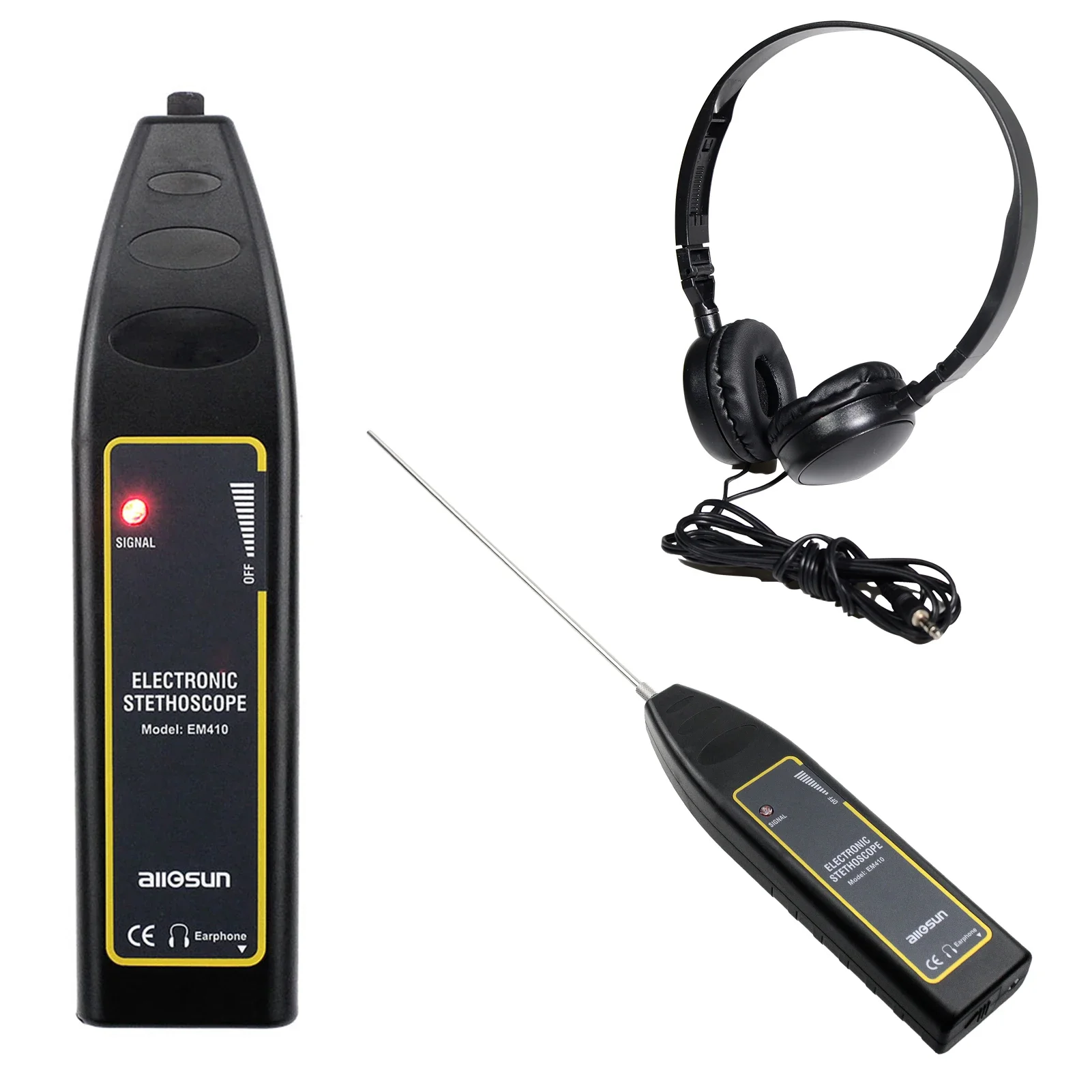 All-Sun EM410 Repair Tools With Short/Long Probe noise finder Automotive Noise Sensor Finder High Sensitivity Machine NoiseMeter