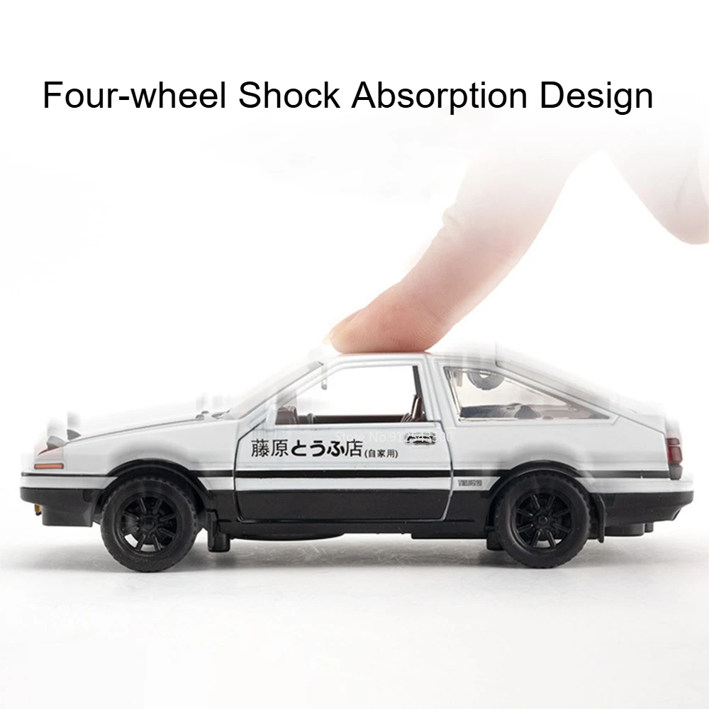 مقياس 1:30 AE86 لعبة سيارة نموذج دييكاست سبيكة التراجع الأبواب فتح الجسم المعدني محاكاة المركبات لعب هدايا للأطفال