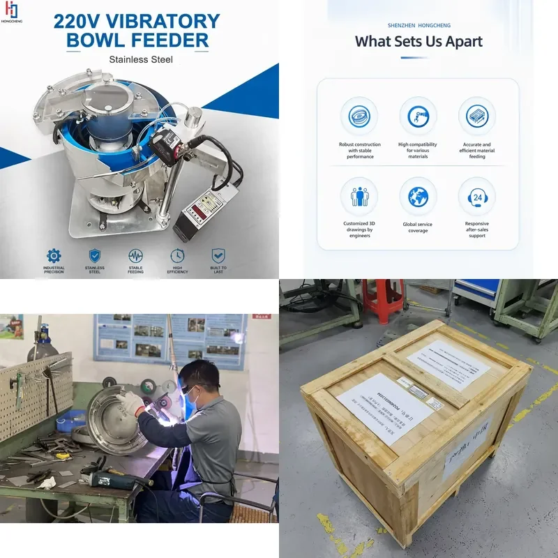 220V vibrating bowl feeder, custom automated parts feeder for automotive parts assembly in the automotive industry