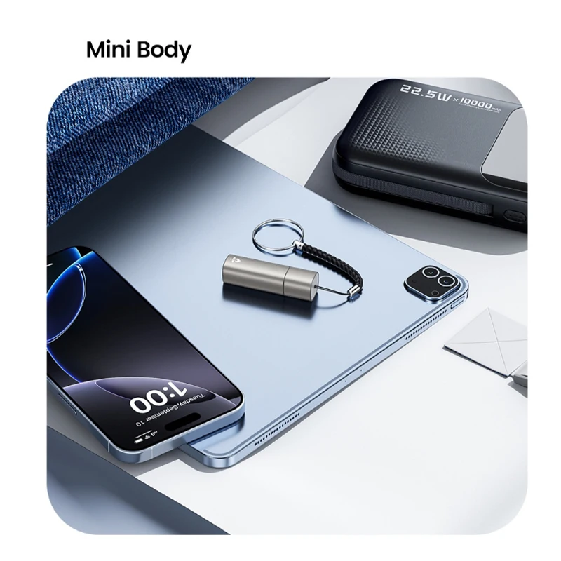 ولاعة سجائر صغيرة من Apple Type-c ولاعة محمولة سلك التنغستن تهب السلامة توفير الطاقة للاستخدام في الهواء الطلق للسفر في الهواء الطلق