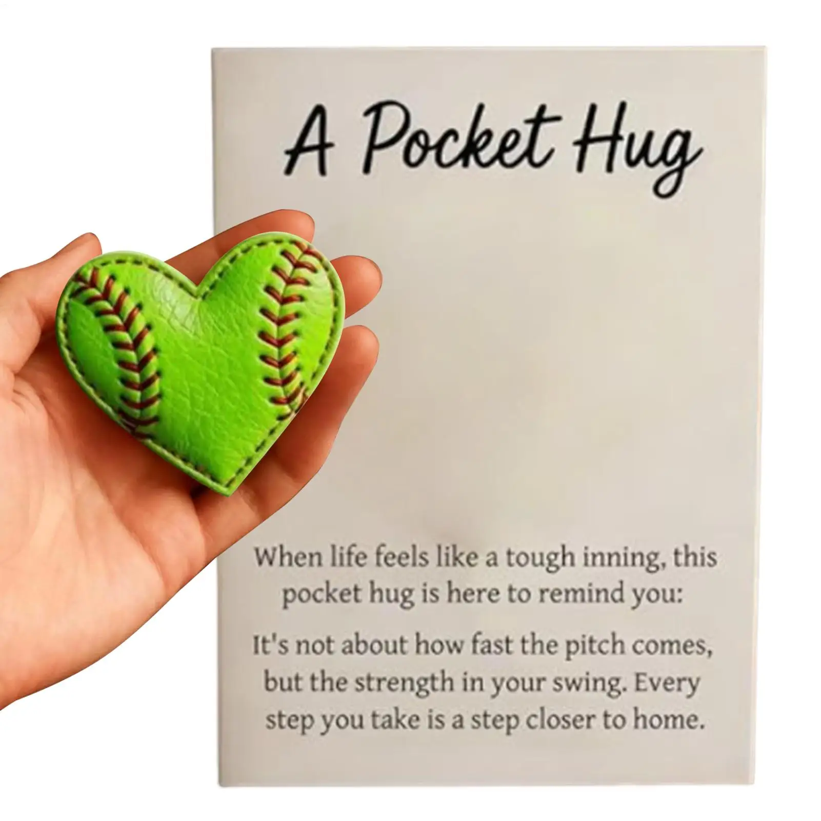 

Heart Shaped Motivational Softball with Encouragement Cards, Inspirational Gift for Christmas, Easter & Athletes