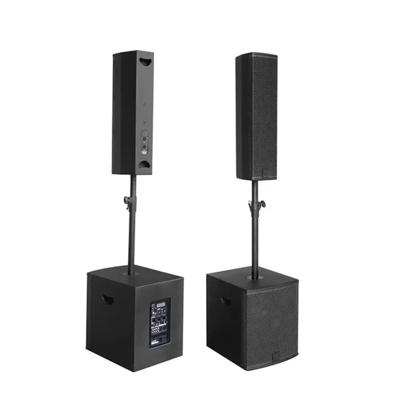 Professional Active Metal PA Speaker System 3 X 6.5" Sound Columns + Subwoofer Built-In Mic 200W+ /Wi-Fi for Hotel view 2