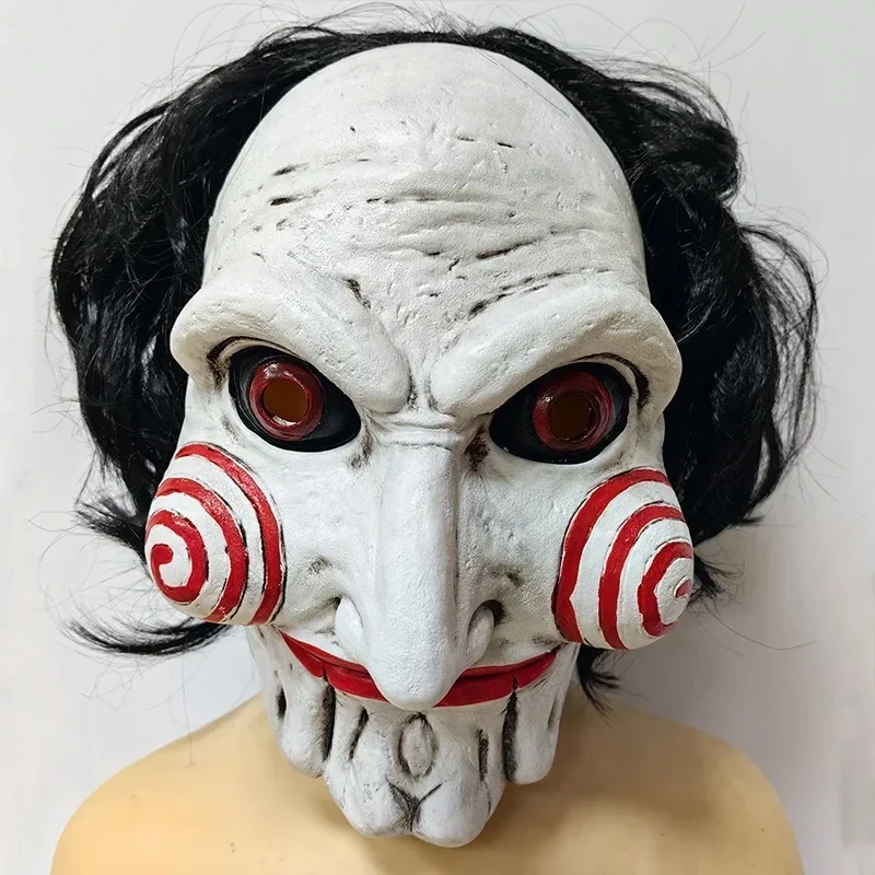 

Horror Demon Jigsaw Saw Mask Cosplay Saw X Scary Killers Latex Helmet Halloween Party Costume Masks Adult One Size