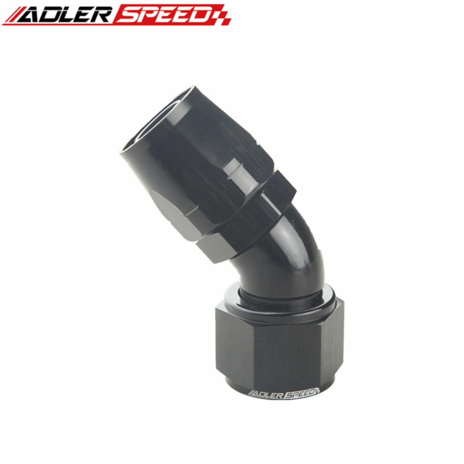 

ADLER SPEED 45Degree/90Degree AN10 12AN-12AN Full Flow Hose End Aluminum Swivel Cutter Style Black