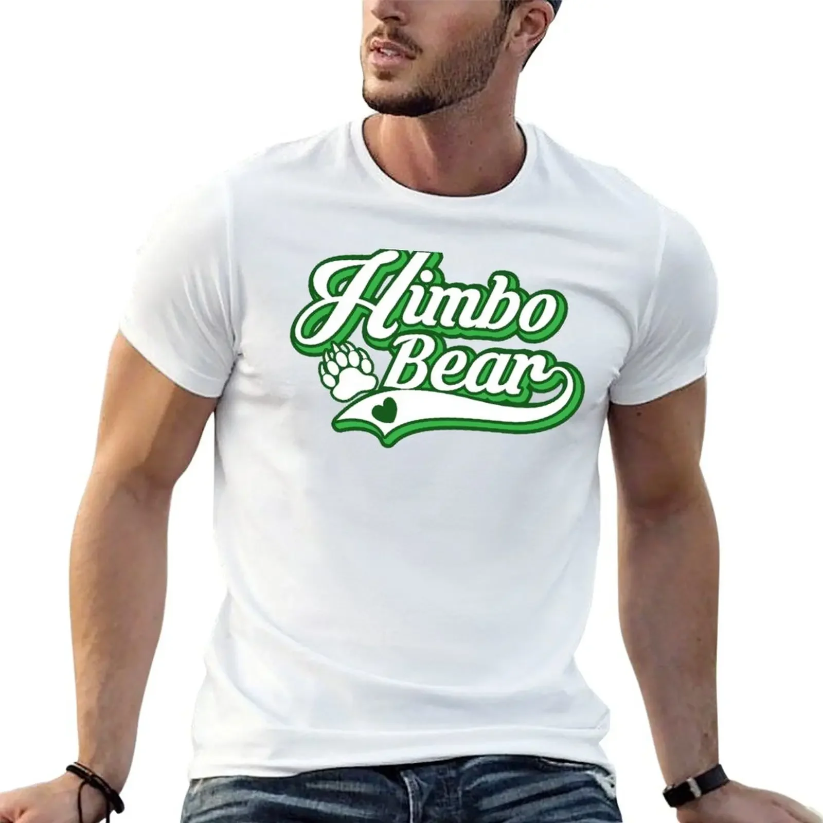 Himbo Bear in Green T-Shirt shirts graphic tees Aesthetic clothing shirts graphic tee men