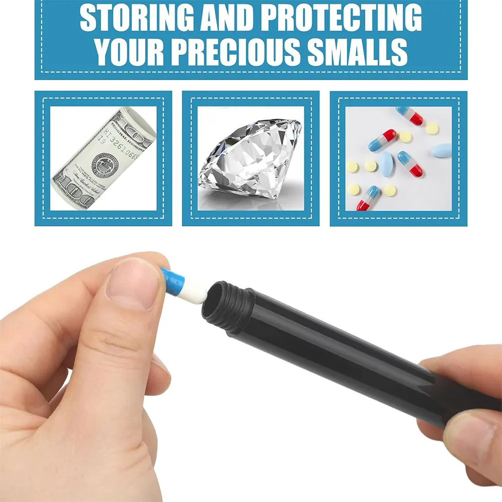 Pill Box Capsule Storage Container Fake Pen Safe Hidden Money Cash Hider Secret Safe Outdoor Compact Lightweight Sturdy Material