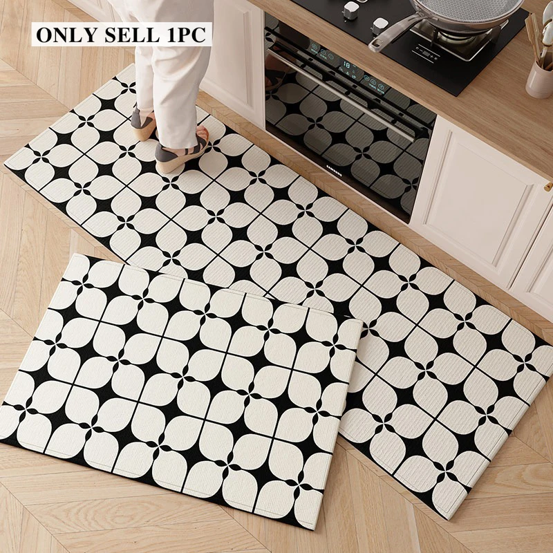Rug for Kitchen Long Anti-fouling Wear-resistant Floor Mat Nordic French Style Carpet Home Decoration Rugs Alfombras De Cocina