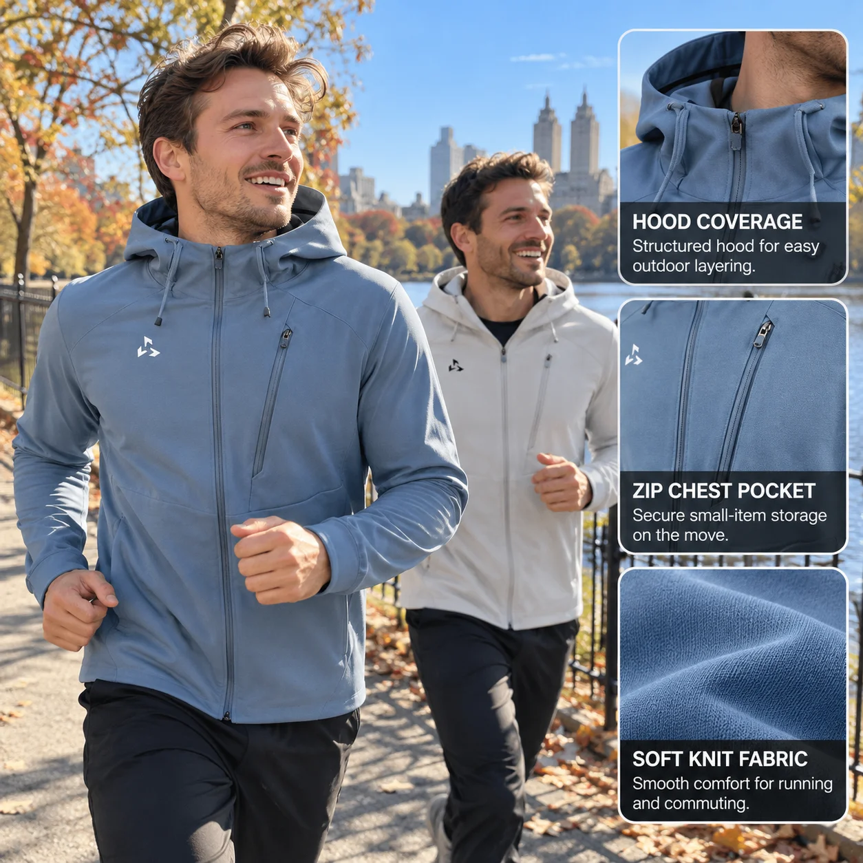 LUCEN 2026 Fall/Winter New Style Men's High-Quality Outdoor Sports Hooded Pullover Long-Sleeve Sweatshirt Jacket Tops