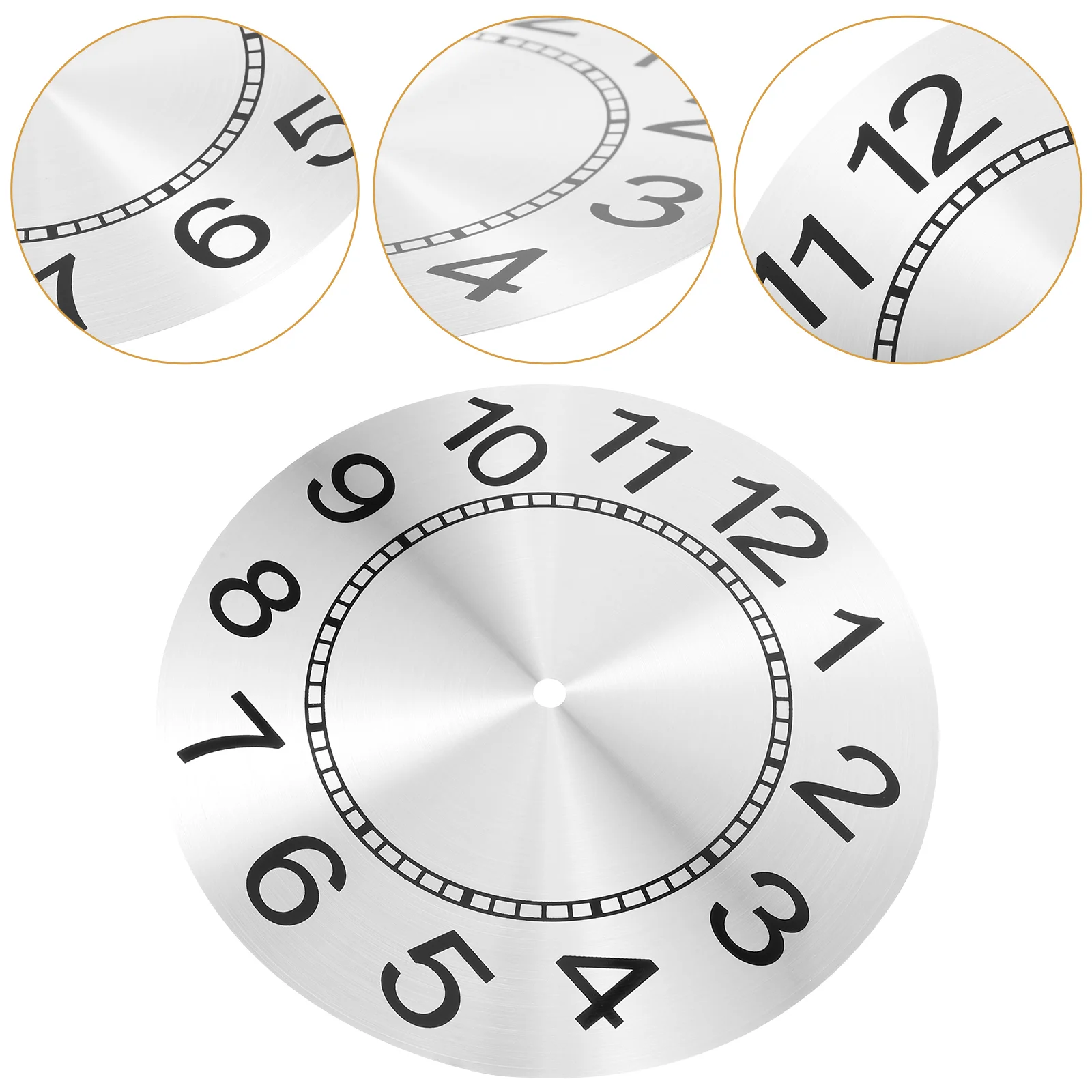 Clock Dial Motor Parts Mechanism Replacement Kit Movement Kits DIY Face Silver Wall