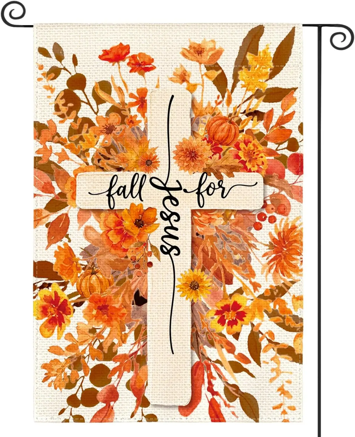 AVOIN colorlife Fall For Jesus Garden Flag 12x18 Inch Double Sided Outside yyi