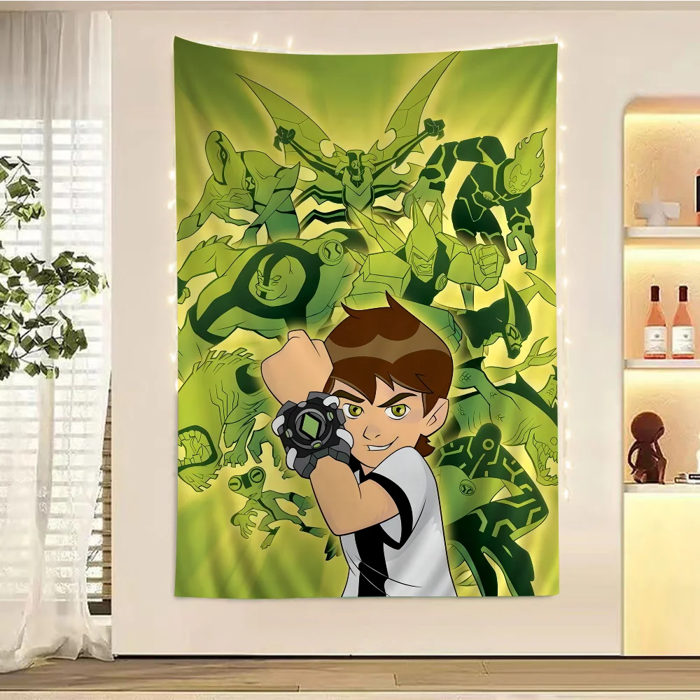 Cartoon B-Ben 10 DIY Wall Tapestry Hanging Tarot Hippie Wall Rugs Dorm Home Decor