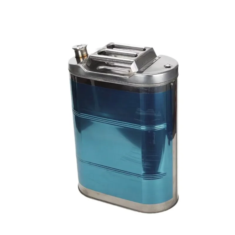 10L/20L/30L Portable Stainless Steel Oil Drum with 3 Handles, Spare Fuel Container Equipped with Bleed Valve