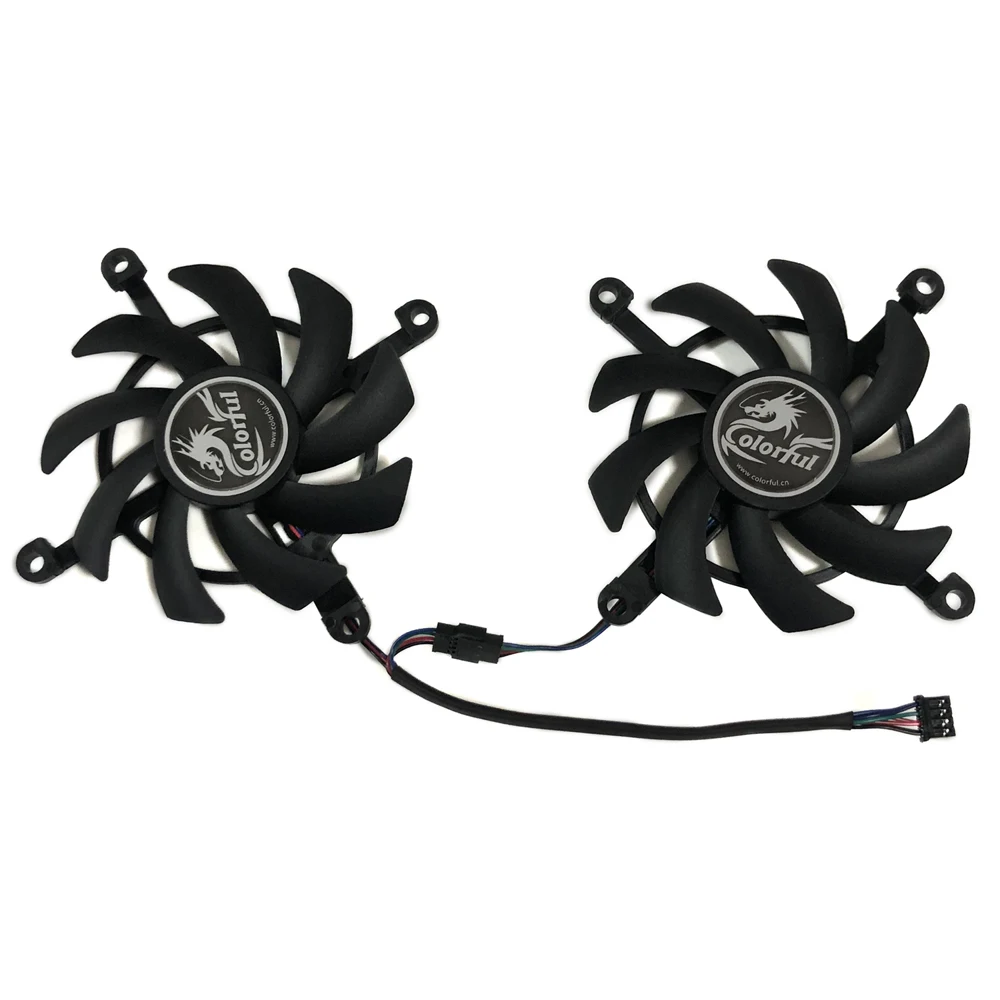 2Pcs/Set Graphics Card Fan GPU Cooler For Colorful GTX1060 GTX1070 GTX 1060 1070 6GD5 GAMING VGA Video Replace