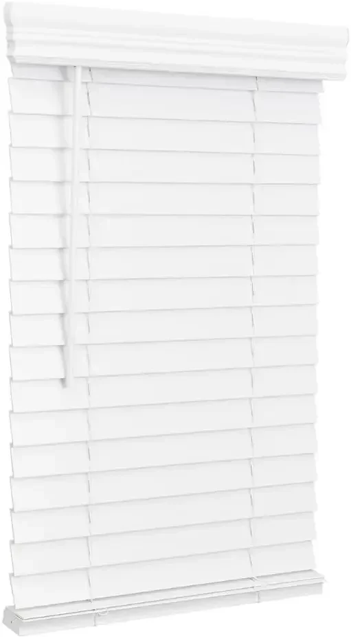 ستائر خشبية صناعية لاسلكية مقاس 2 بوصة، بعرض 35 بوصة × 60 بوصة، ستائر نافذة، ستائر وظلال، ستائر للنافذة الداخلية