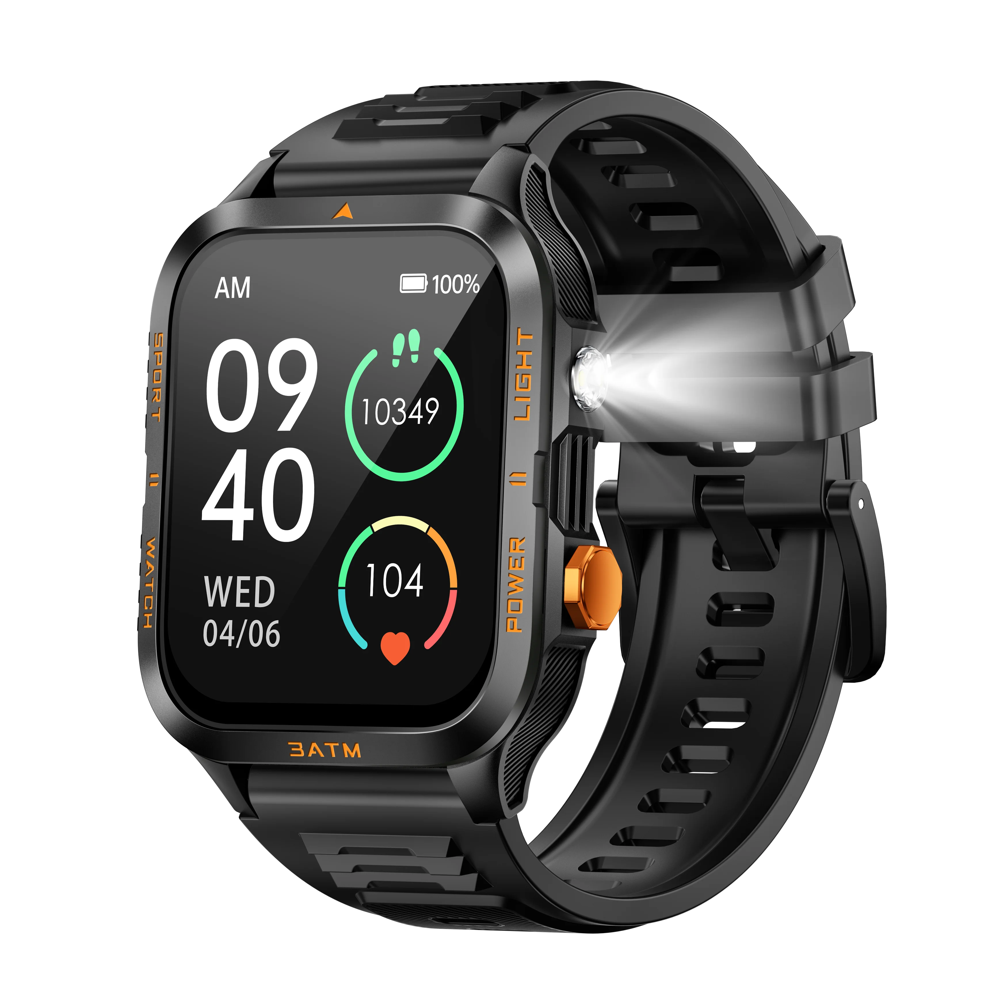 1.96inch Health detection ECG+PPG HRV Uric Acid Blood Oxygen Body Analysis Bluetooth Call Smart Watch Men