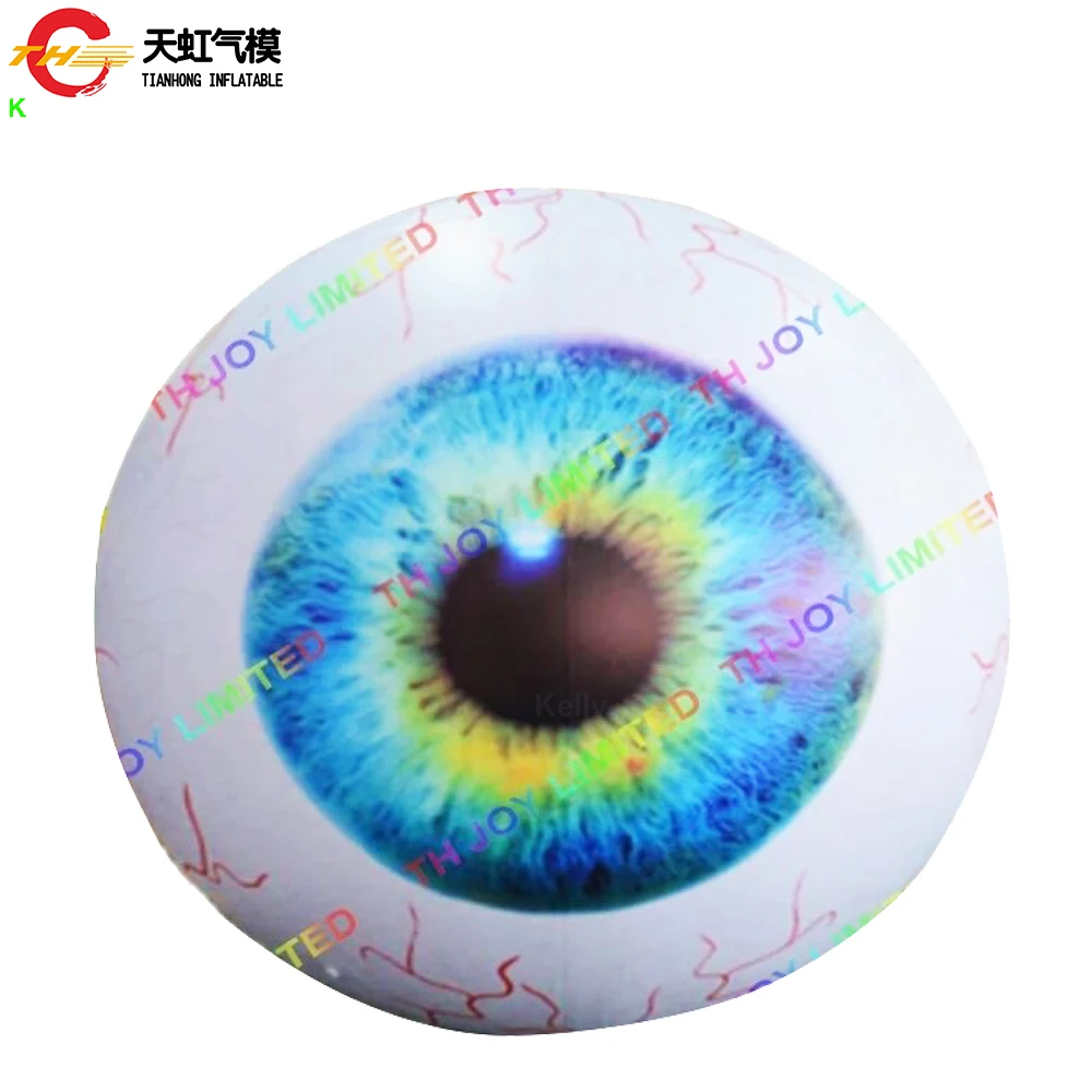 Fast Air Shipping Roof Hanging 1.5m dia Inflatable Eye Ball Balloon for Halloween Decoration