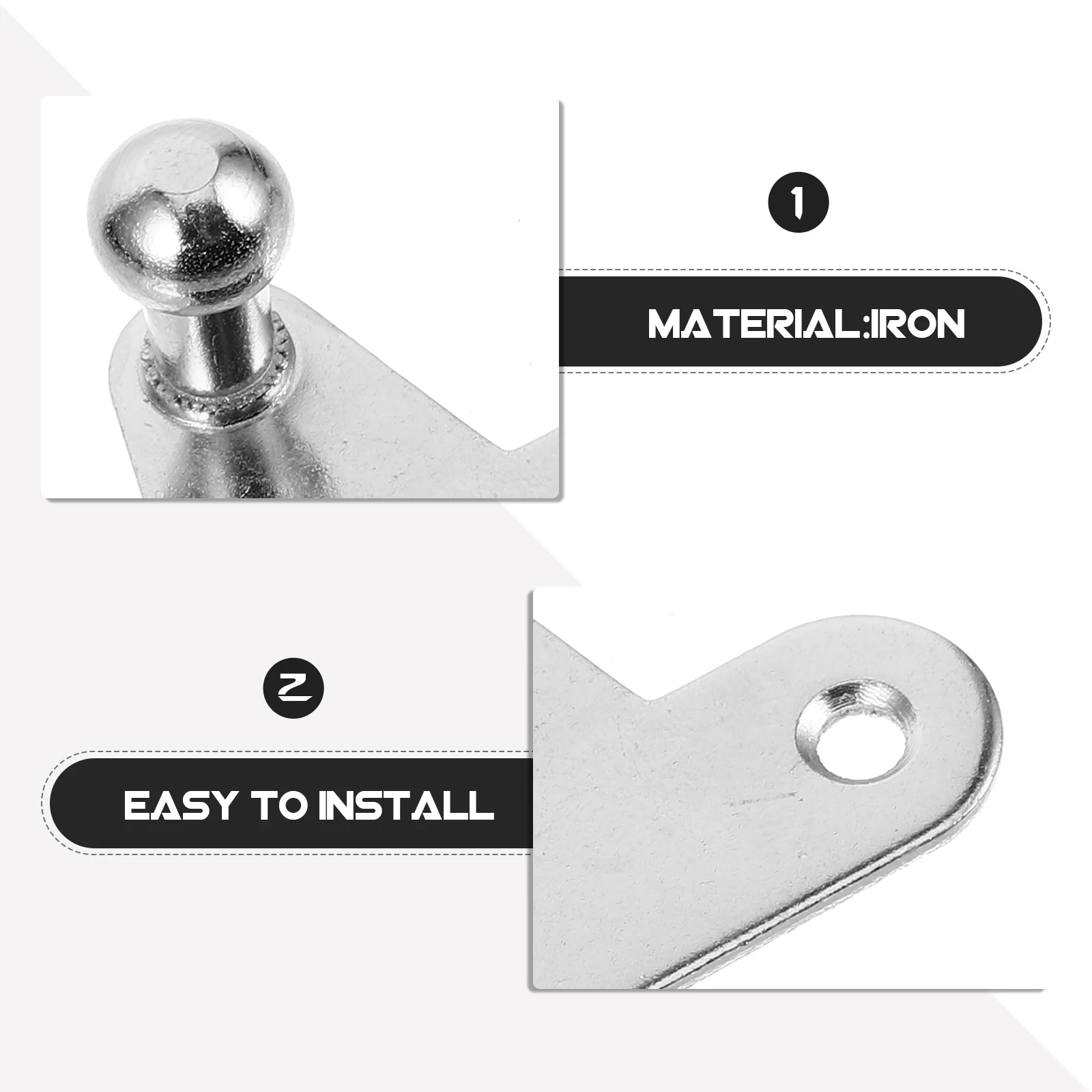 

10pcs Hydraulic Support Rod Accessories Durable Gas Strut Mounting Brackets Cabinet Door Lift Furniture Hinges Hardware