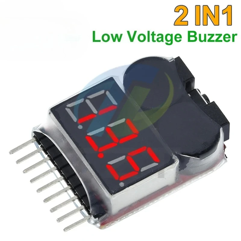 

1/2/5 шт. Тестер напряжения 2-в-1 для LiPo/Li-ion/Fe аккумуляторов 1-8S для радиоуправляемых вертолетов, самолетов, лодок и т.д. с звуковой сигнализацией о низком напряжении