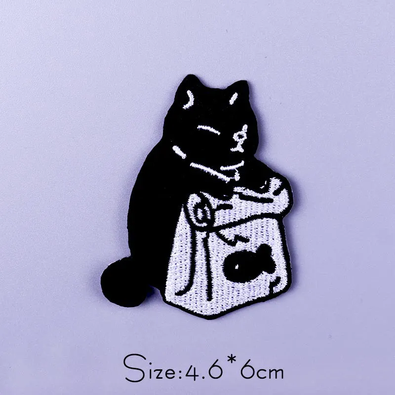 Cartoon Tier Eisen Auf Patch Auf Kleidung Gestickte Patches Für Kleidung Thermoadhäsive Patches Katze Dinosaurier Patch Kleidung Abzeichen – Detail 17