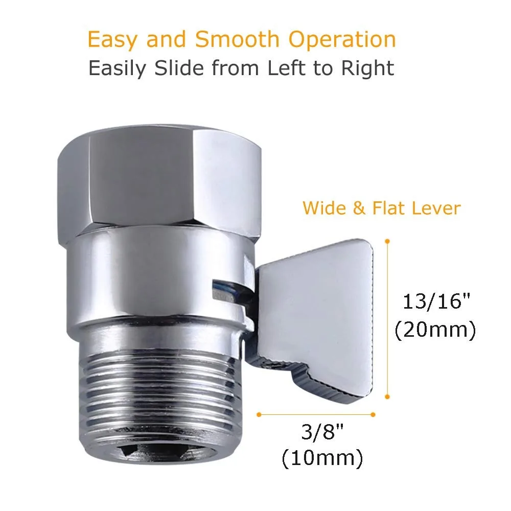 Brass Shower Flow Control Angle Valve Portable Ceramic Silver Water Volume Adjust Device Sprinkler Water Stop Valve Worker