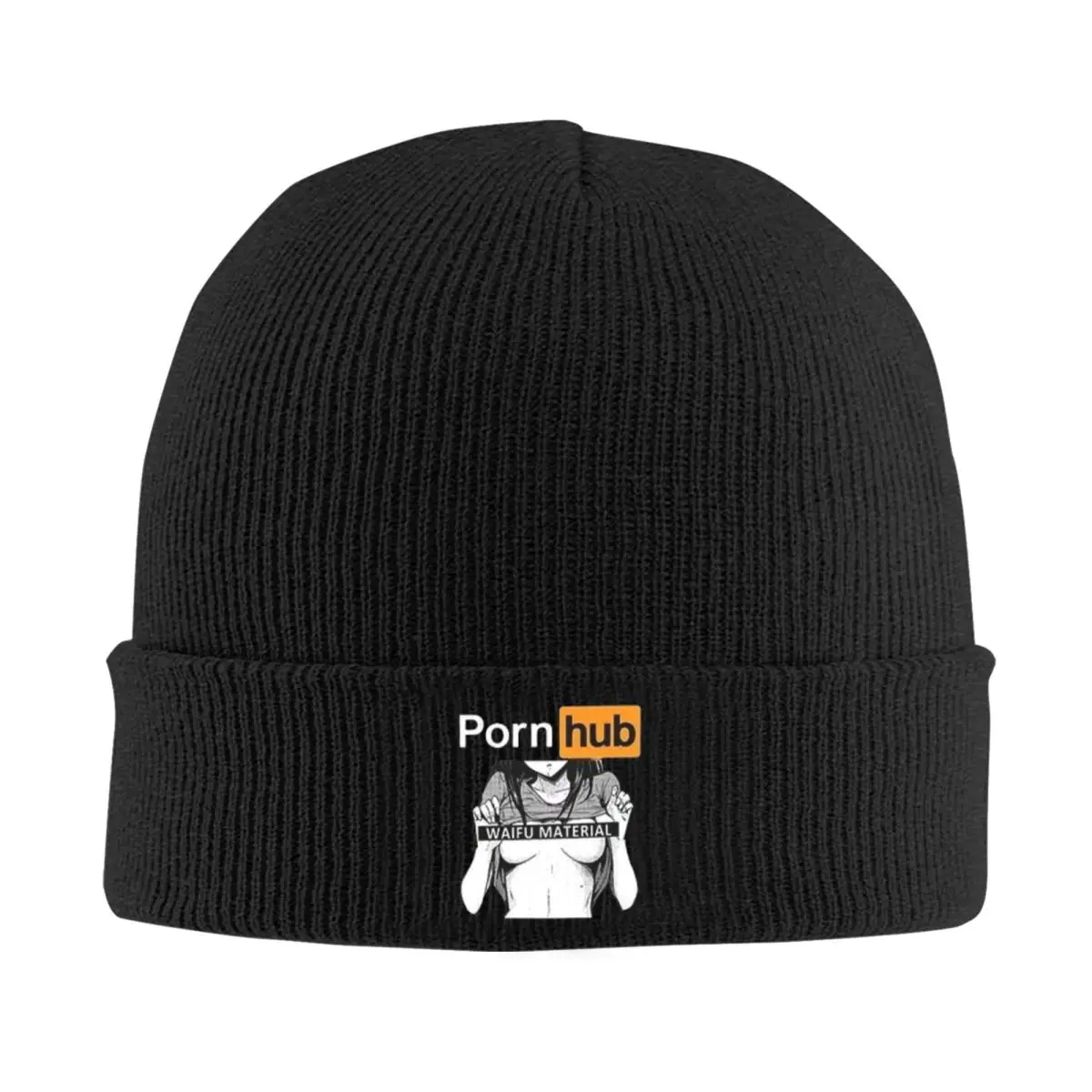 Soft Knitted Beanie Hat P-Pornhub Cozy and Stretchable Winter Warm Hat for Men and Women