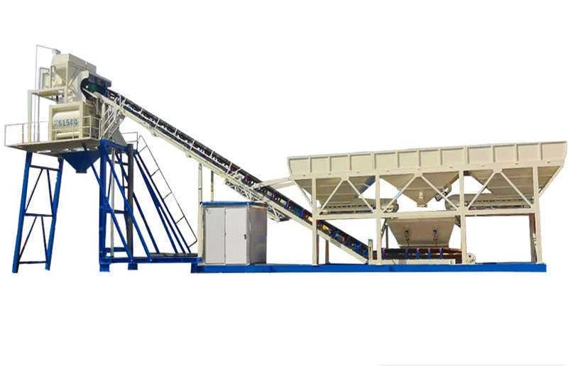 Large mobile concrete mixer, foundation-free forced commercial concrete stabilized soil mixing plant