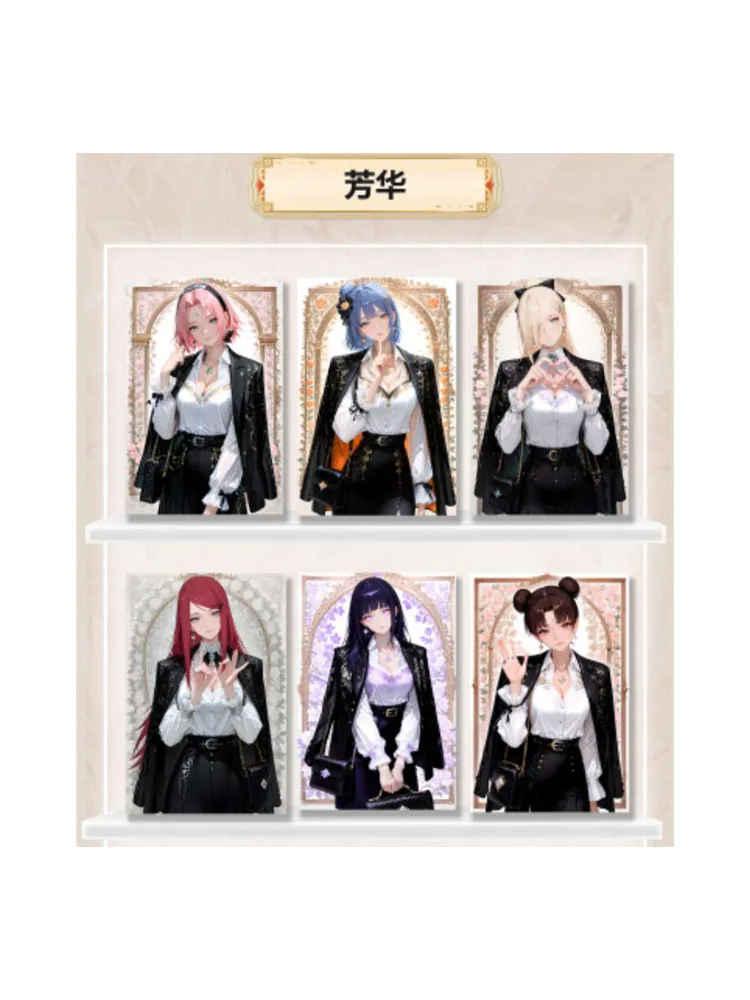 도매 2025 최신 추유 문화 및 창작 x 나루토 히나타 린 노하라 A5 사이즈 핫 플러터링 여신 카드