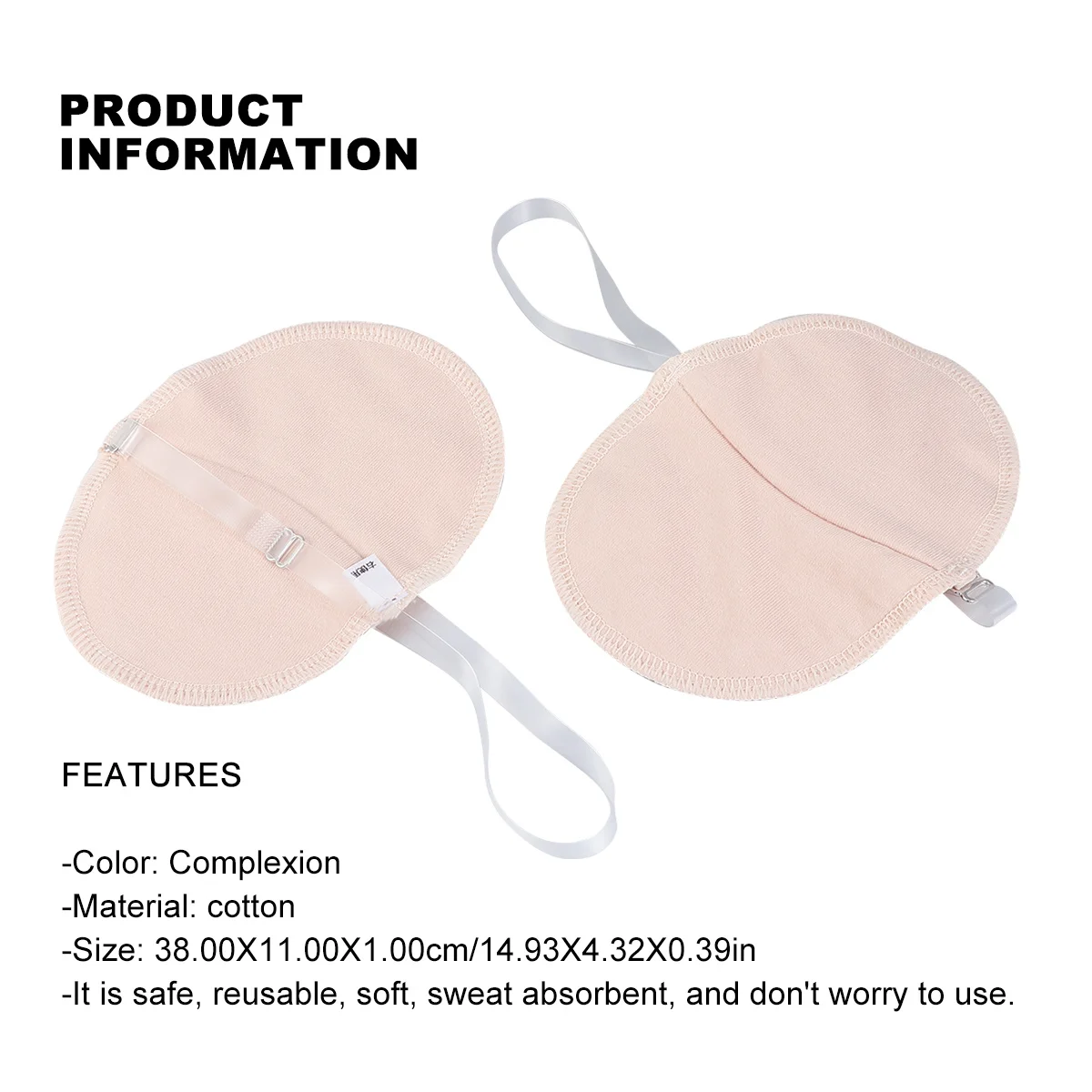 1 زوج وسادة العرق تحت الإبط قابلة لإعادة الاستخدام قابل للغسل منصات امتصاص العرق للرجال النساء قابل للتعديل فستان الحرس وقف العرق غير مرئية #6