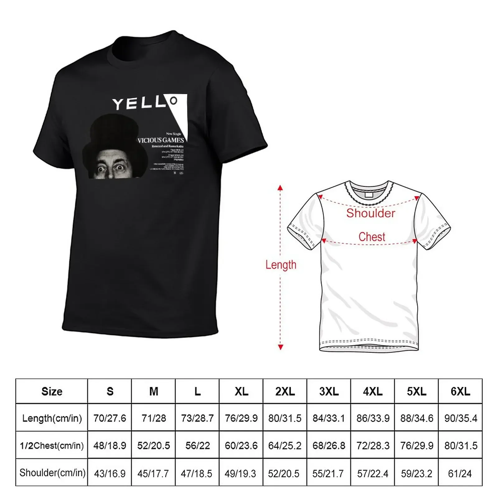 YELLO - VICIOUS GAMES T-Shirt summer clothes korean fashion vintage clothes mens workout shirts