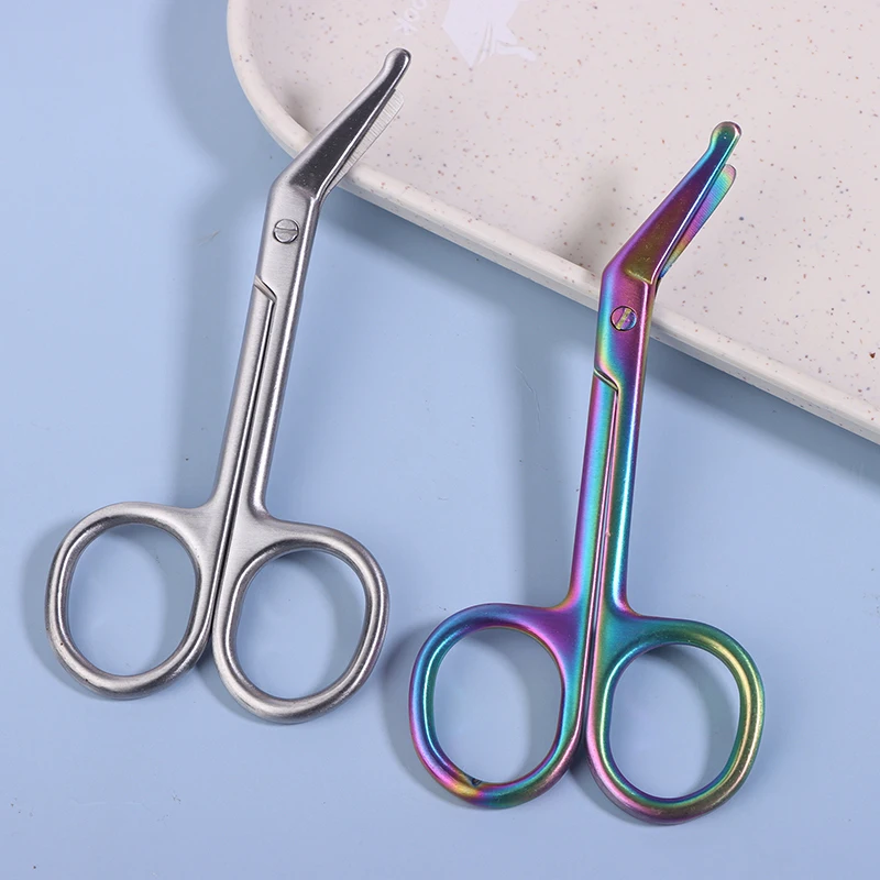 11CM Stainless Steel Gauze Bandage Scissors Dressing Surgical Scissors Household Plaster Scissors Nurse Scissors+~