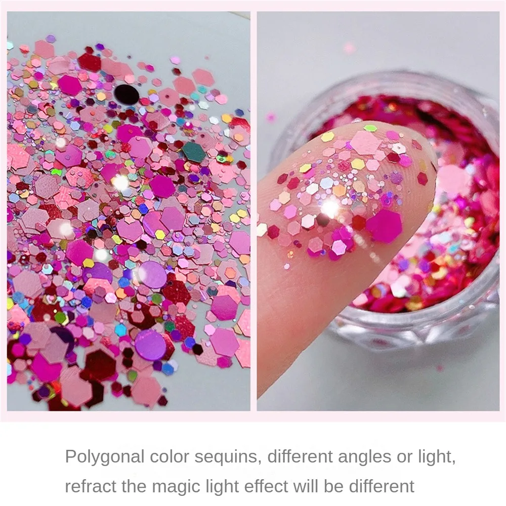 Nail Accessories Round Glitter Fashion Sparkling Rhinestones And Decorations Laser Sequins Laser New Easy To Use Multi-function