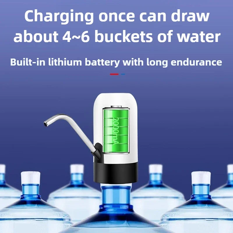400-800mA Water Dispensers Portable Barreled Water Pumpers Electric Automatic Water Fillers Pressurizers
