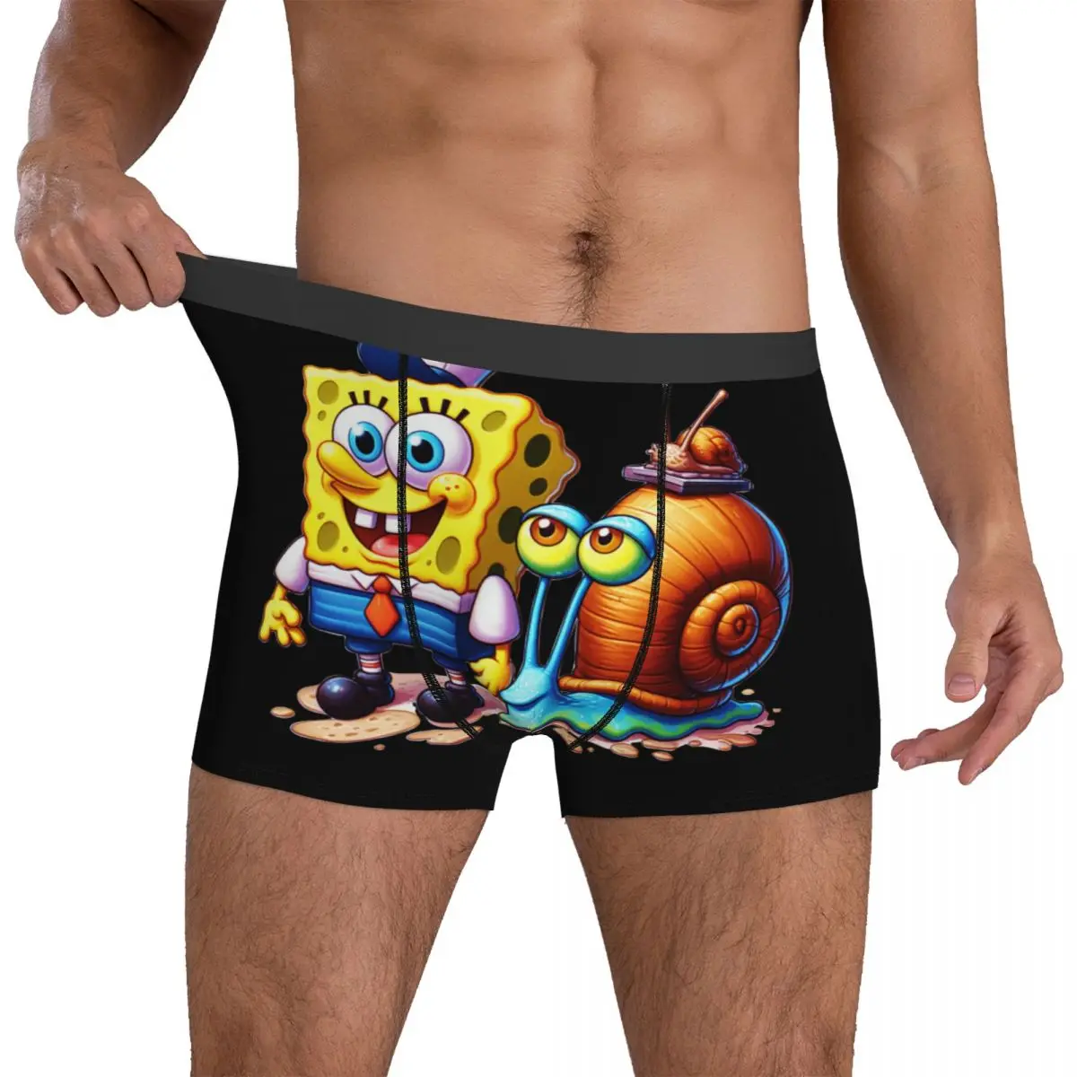 Bob Esponja SquarePants ropa interior patrón tronco alta calidad hombres calzoncillos transpirable Boxer breve regalo