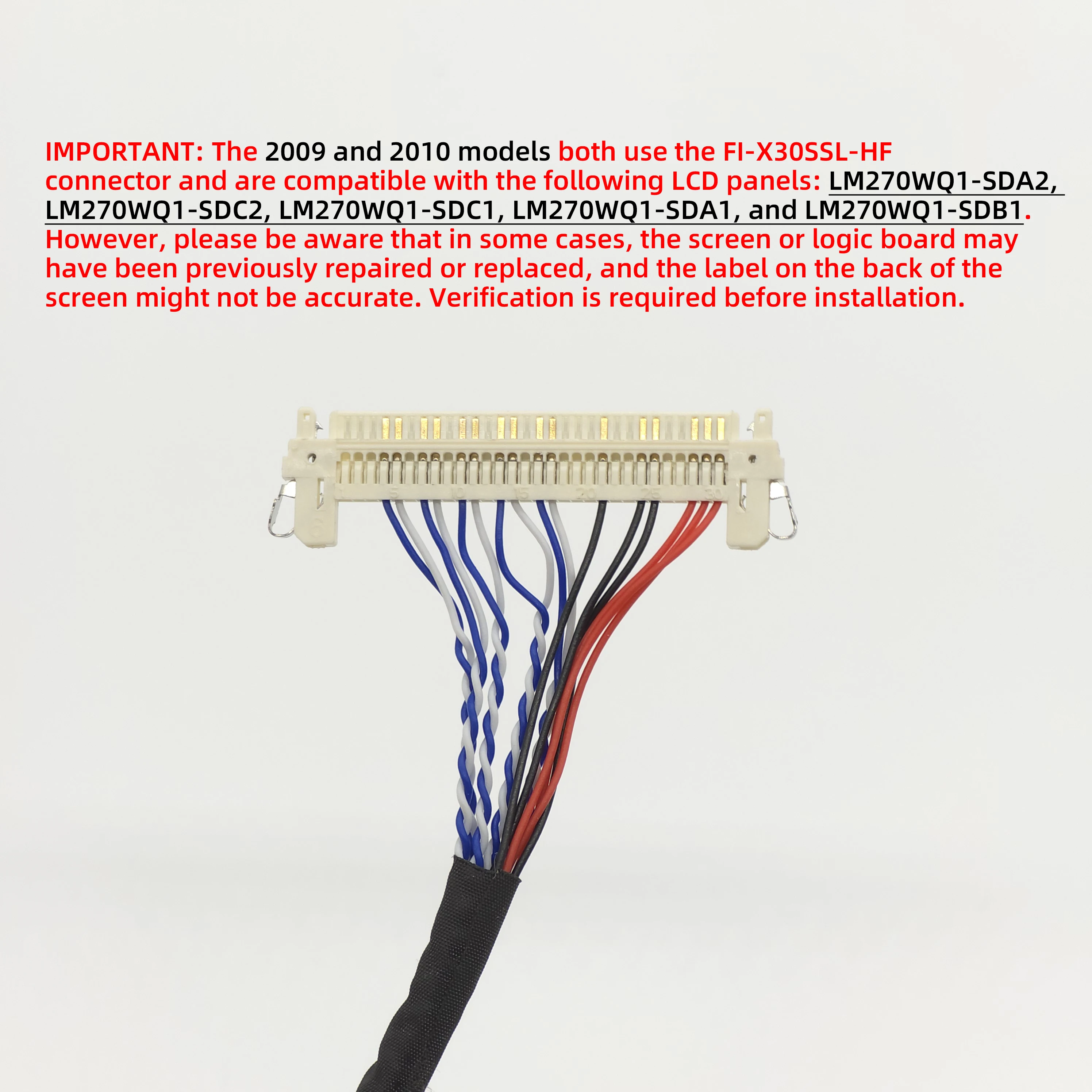 Für iMac 27" A1312 2009 2010 2011 LCD-Controller-Board LM270WQ1 Bildschirm DIY Display 2K 2560x1440 Antriebsplatine Umrüstkit – Detail 5