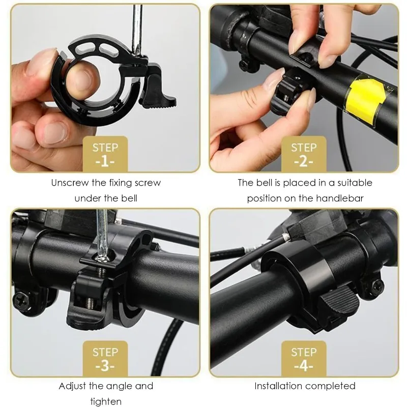 Invisible Bicycle Bell MTB Road Bike Horn Aluminum Alloy Ring Loud Sound O-Shape Compact Mini Cycling Handlebar Accessories Safe - view 5