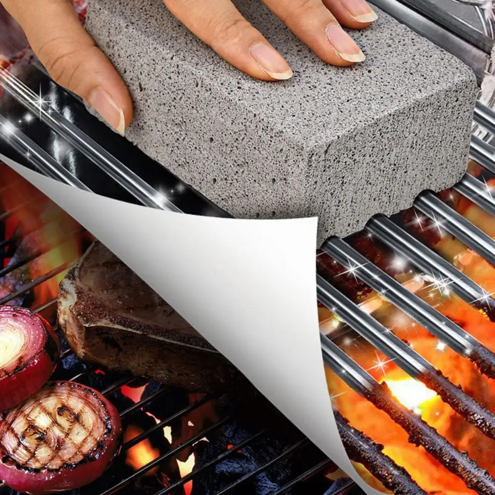 Pumice Brick BBQ Grill Cleaning Brick Cleaning Brush Temperature Resistance Grill Cleaning Block Foamed Glass Easy To Clean