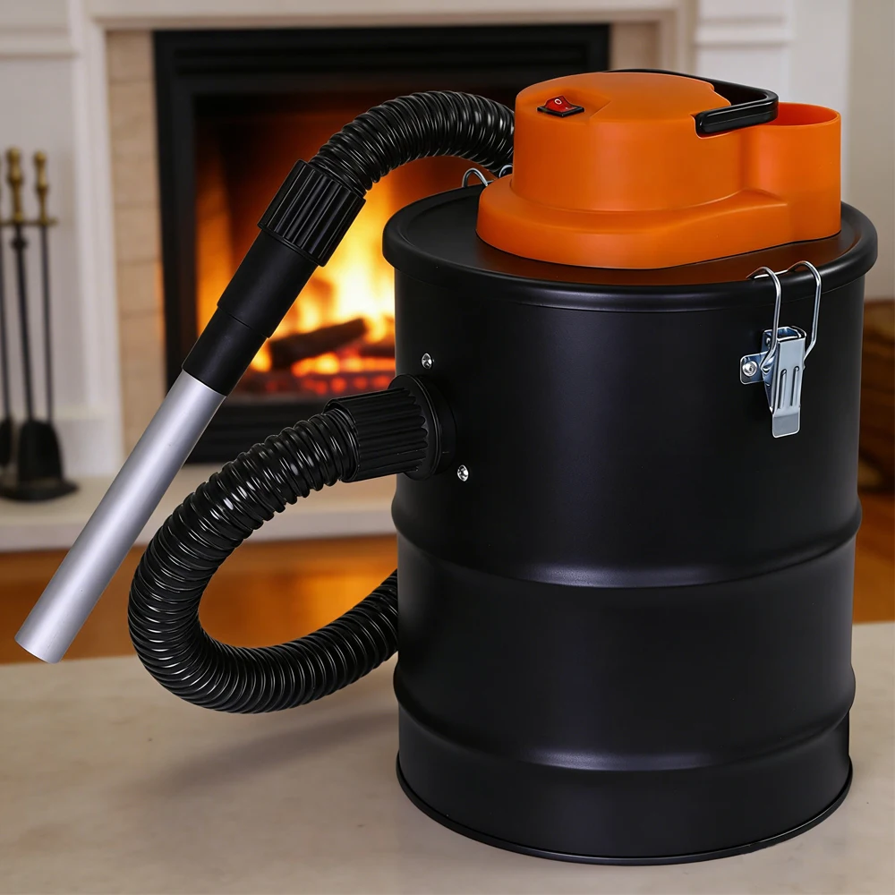 12L Fireplace Ash Vacuum Cleaner Powerful Suction Household Barrel Vacuum Cleaner 220V 800W for Hotel Apartments