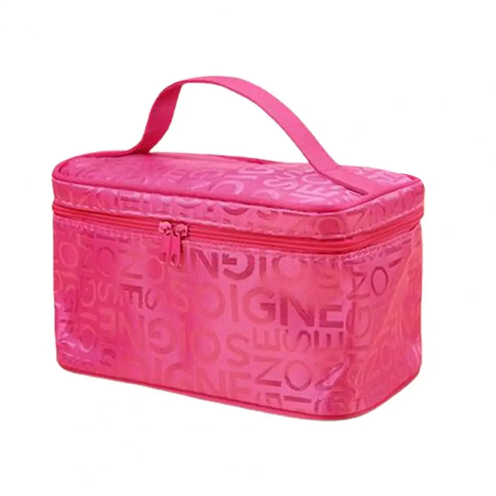 กระเป๋าแต่งหน้าที่ยอดเยี่ยมพร้อมสายคล้องมือความจุสูงน้ำหนักเบาอุปกรณ์จัดระเบียบของในห้องน้ำกันความชื้น