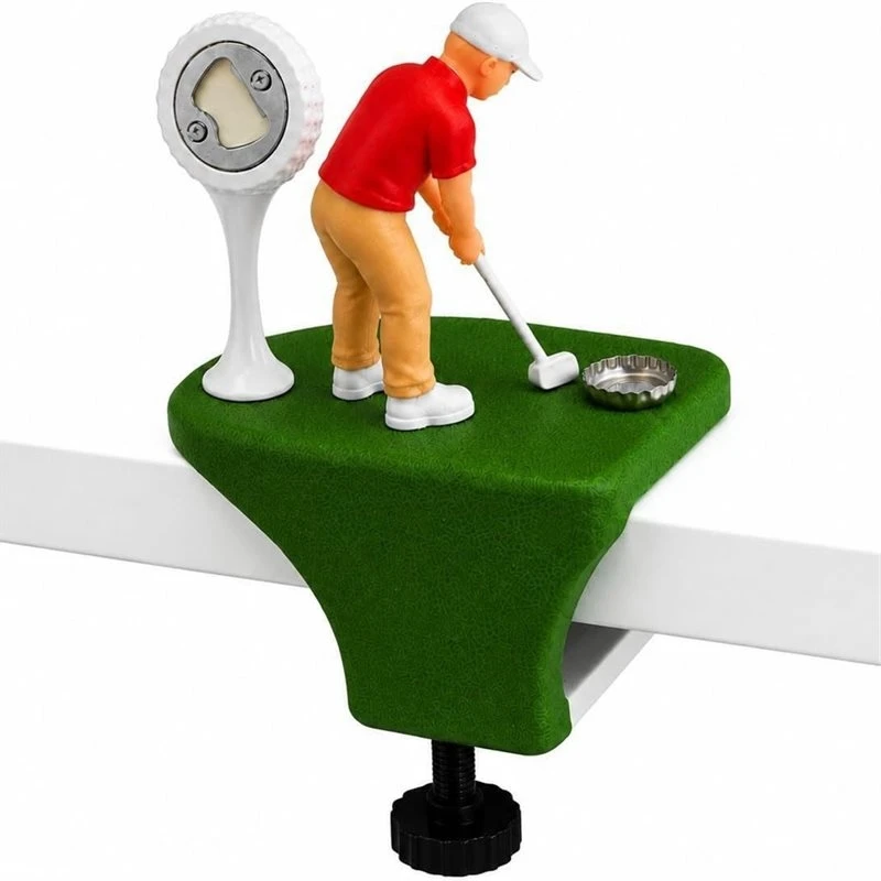 B-est Table Clamp Golf Putting Beer Cap Catcher Desktop Beer Opener