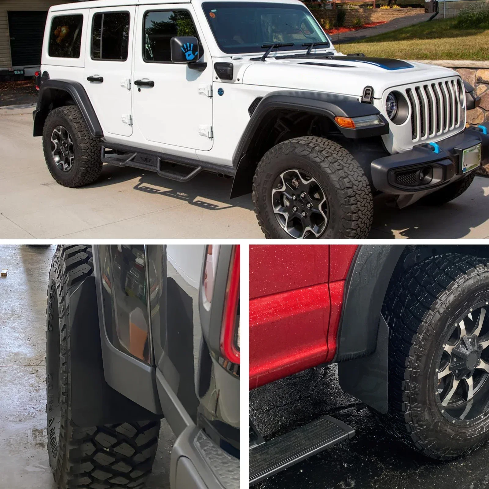4pcs Universal Mud Flaps Carbon Fiber Effect Splash Guards Mudguards Mudflaps Auto Accessories