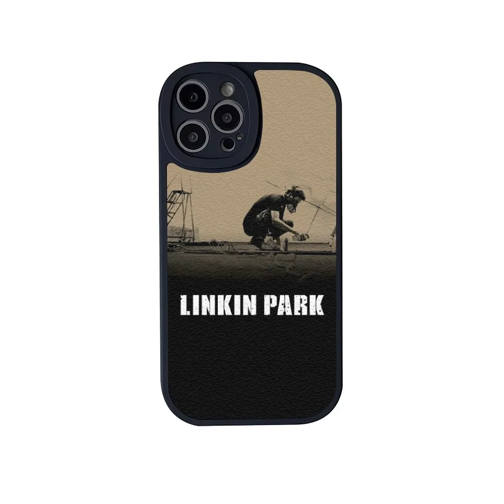 L-Linkin Meteora P-Park Phone Case For iPhone 15 14 13 12 11 Pro X Pro MAX 7 8 Plus Lens Protective Leather Soft Back Cover