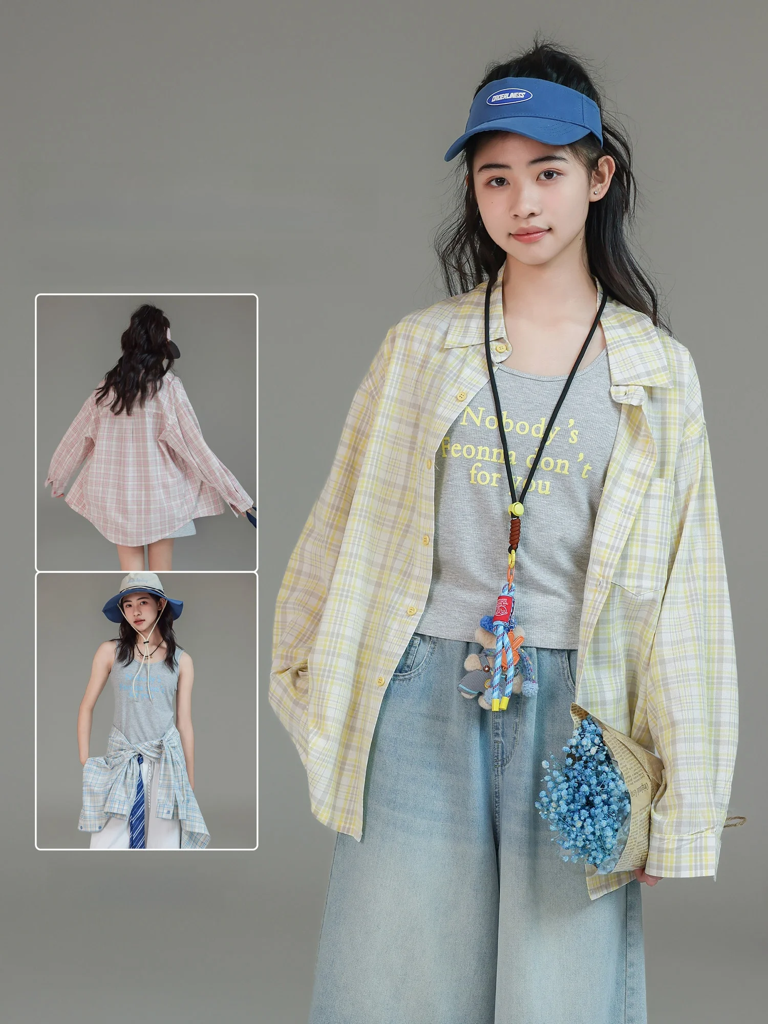 chemise-a-carreaux-pour-filles-style-coreen-nouvelle-collection-ete-protection-solaire-manches-longues-coton-fin-ensemble-uniforme-scolaire-respirant-coupe-reguliere-enfant