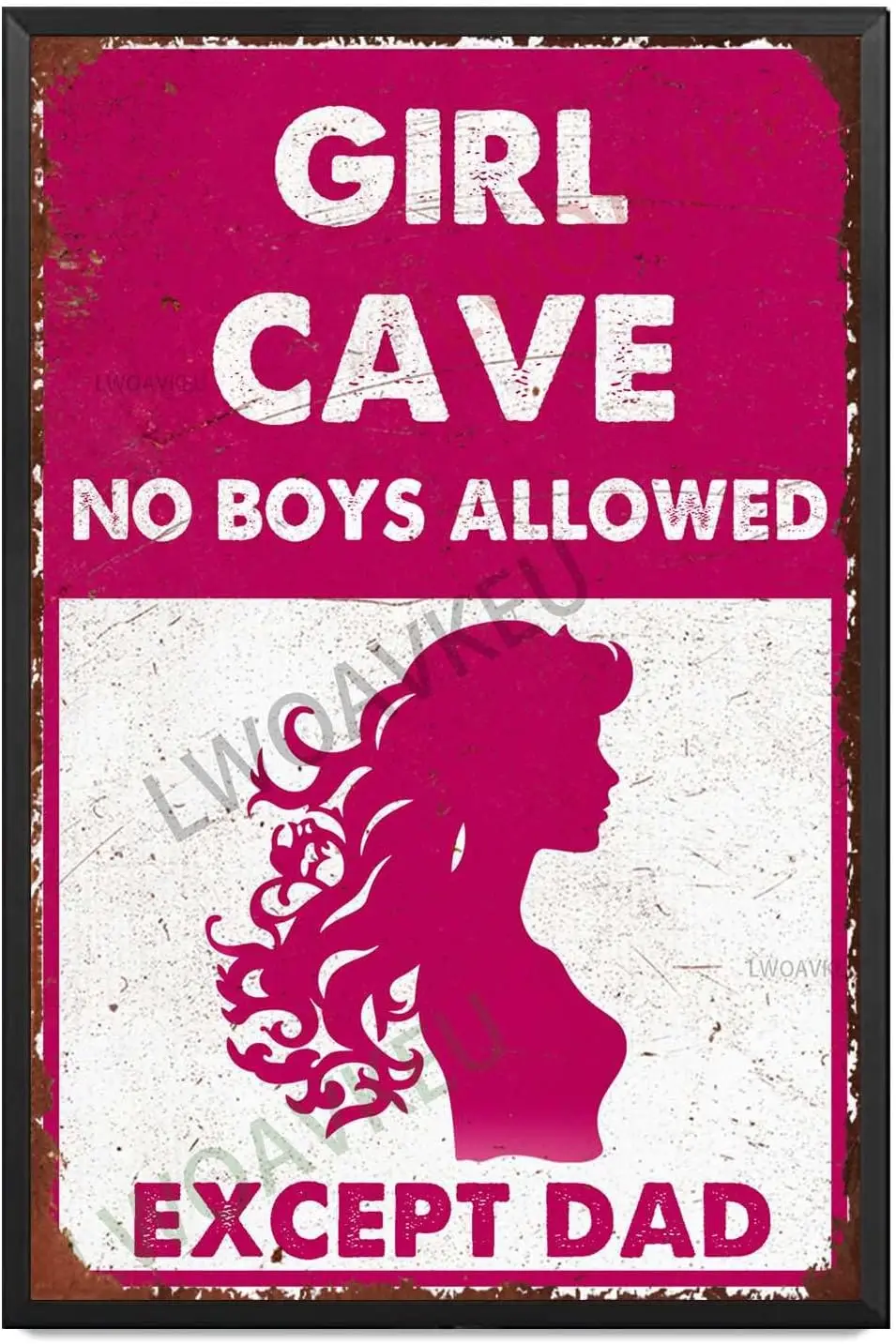 Aluminum Funky Tin Sign Girl Cave No Boys Allowed For Shop Room Kitchen Home House Coffee Garage 8.00