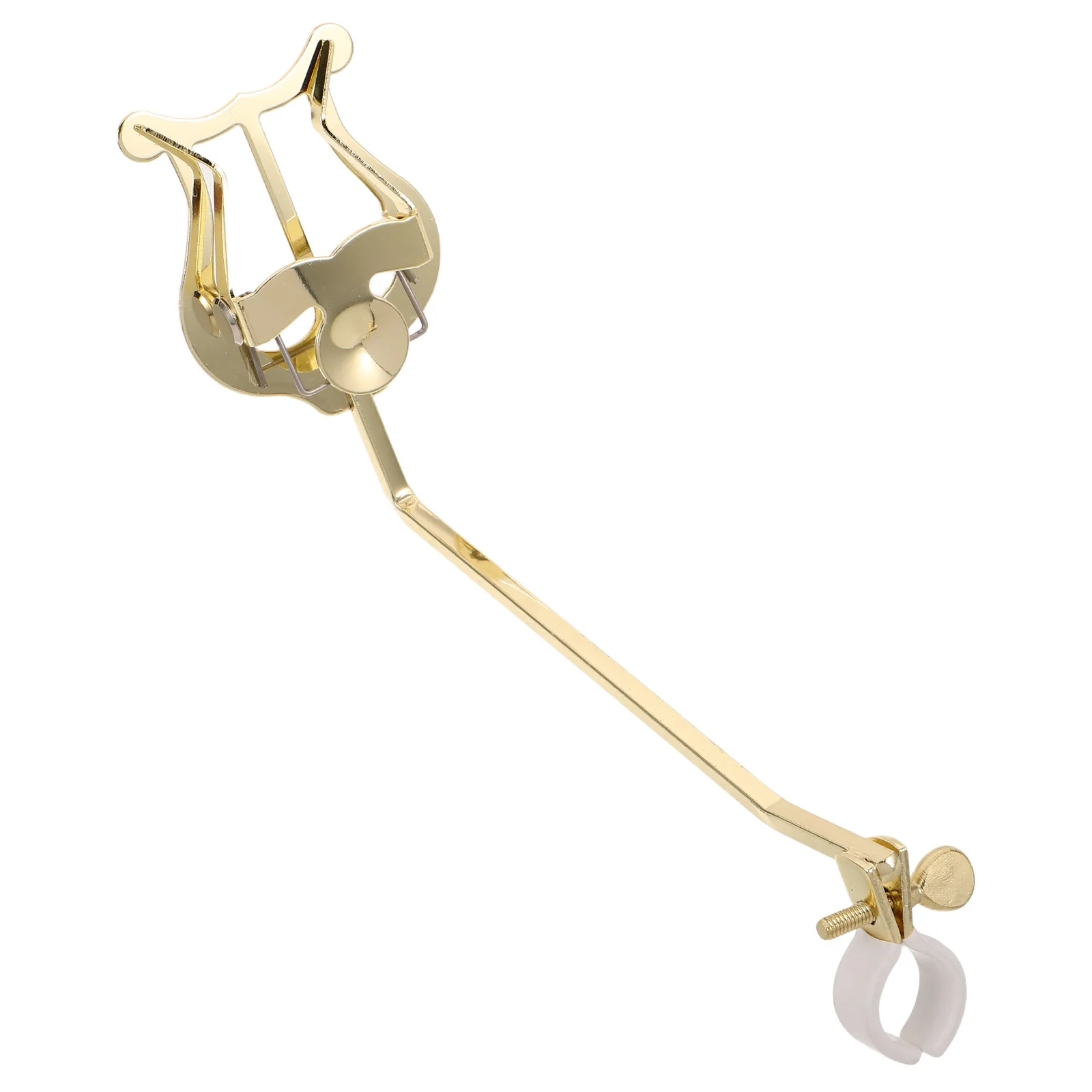 

French Horn Gold Marching Clamp-on Lyre Sheet Music Clip Holder for Marching Band Outdoor Musical Instrument Accessories