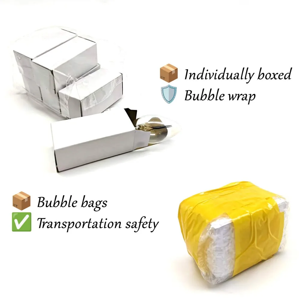 🔥 6 عبوات من لمبة اللهب C18 120 فولت 1 وات E12 قاعدة لولبية - تنطبق على مصابيح تأثير الذيل للرقص للثريات/أضواء عيد الميلاد 1000 ساعة 🔥 #2