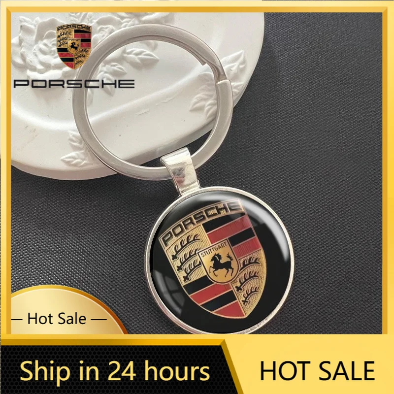 

Металлические эмблемы Porsche Cayenne Panamera Macan 911, брелок для ключей, украшение, подвеска для Porsche Cayenne Panamera Macan