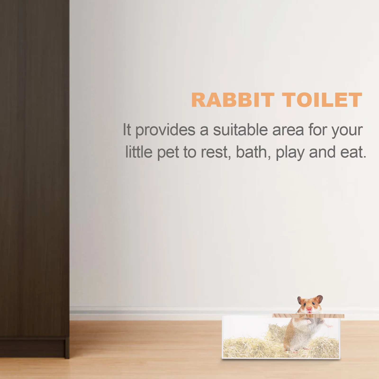 

1pc Sand Bath Box for Hamster Toilet Small Pets Litter Transparent Bathtub Gerbils Mice Cage Play Acrylic Shower Basin