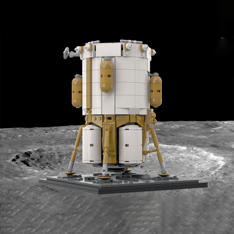 653pcs MOC Space Mark 1 Blue Moon Pathfinder Lunar Lander MK1-SN001 Model Building Blocks Architecture Idea Art Brick Creative