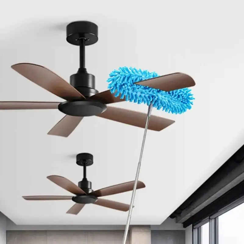 Fan Dusting Brush Extendable Telescopic Cleaning Duster Brush Long Handle Dusting Wand For Ceiling Fan-FurniturelChenille Duster