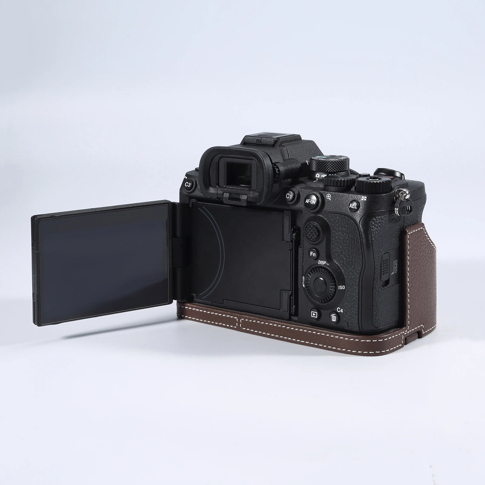 For Sony ILCE-7M5 Case Handmade Genuine Leather Protective Case Alpha 7V Half Case Vintage Leather Bag Alpha 7V Camera Bag